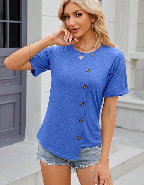 Load image into Gallery viewer, Round Neck Short Sleeve T-Shirt
