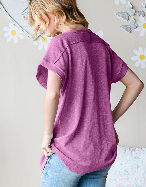 Load image into Gallery viewer, Heimish Full Size Short Sleeve Round Neck T-Shirt
