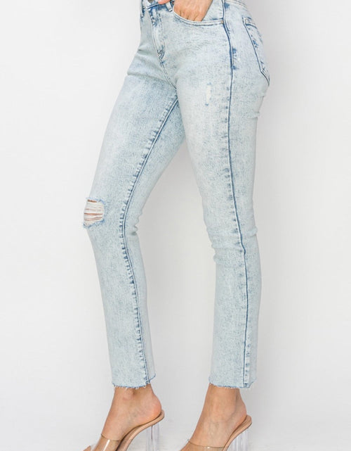 Load image into Gallery viewer, Risen Full Size High Rise Distressed Skinny Jeans
