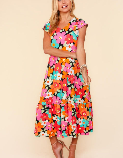 Load image into Gallery viewer, Haptics Floral Midi Dress with Side Pockets
