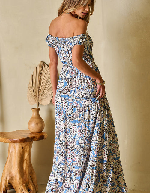 Load image into Gallery viewer, Bria Off Shoulder Maxi Dress by Threaded Pear
