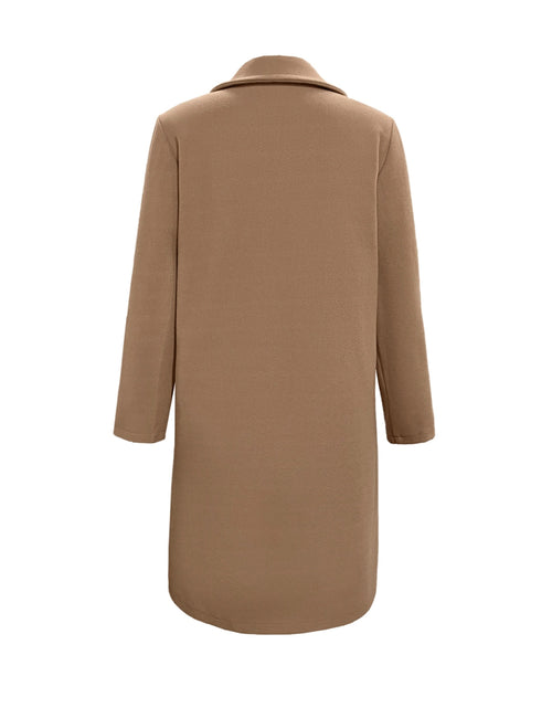 Load image into Gallery viewer, Collared Neck Button Up Long Sleeve Coat
