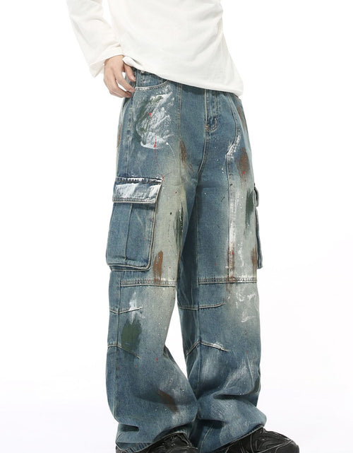 Load image into Gallery viewer, Waste Soil Style Jeans with Cargo Pockets
