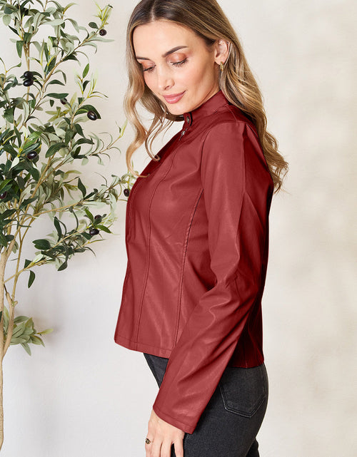 Load image into Gallery viewer, Mock Neck Zip Up Jacket
