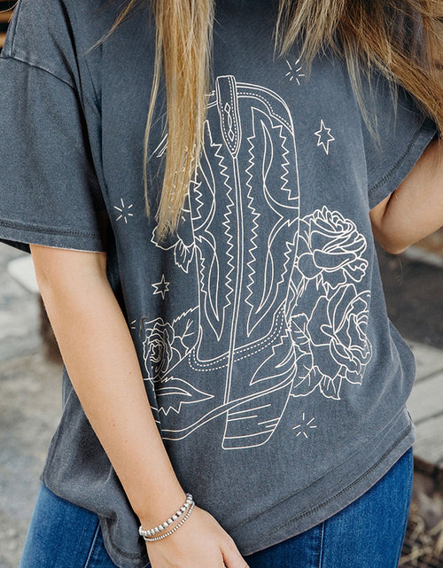 Load image into Gallery viewer, Western Cowboy Boots Graphic T-Shirt
