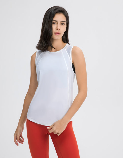 Load image into Gallery viewer, Millennia Cutout Back Round Neck Active Tank
