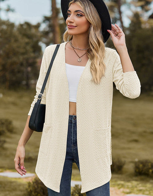 Load image into Gallery viewer, Open Front Long Sleeve Cardigan
