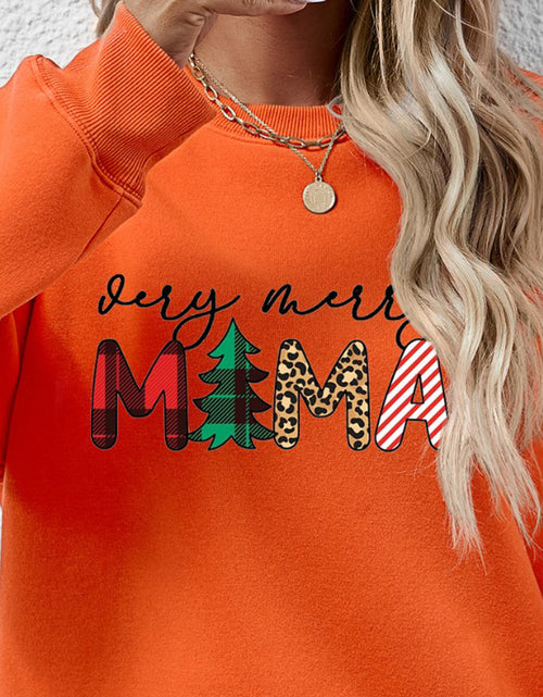 Load image into Gallery viewer, Letter Graphic Round Neck Long Sleeve Sweatshirt
