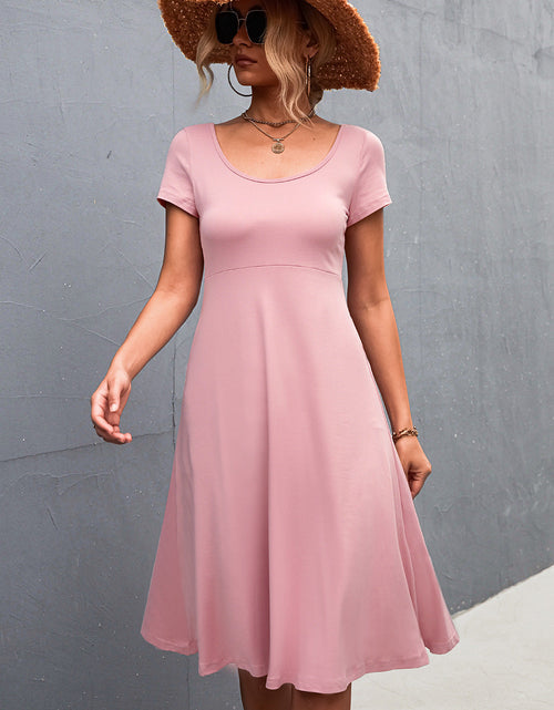 Load image into Gallery viewer, Scoop Neck Short Sleeve Dress
