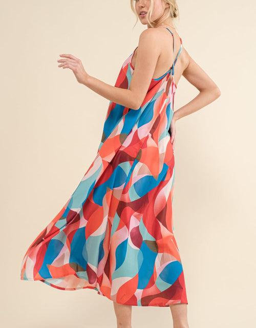 Load image into Gallery viewer, And the Why Printed Crisscross Back Cami Dress
