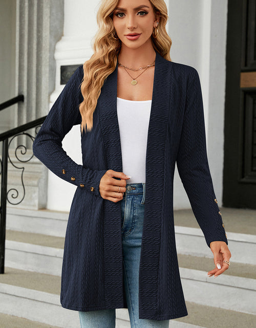 Load image into Gallery viewer, Open Front Long Sleeve Cardigan
