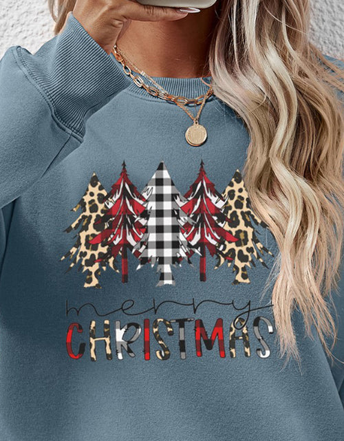 Load image into Gallery viewer, MERRY CHRISTMAS Round Neck Long Sleeve Sweatshirt
