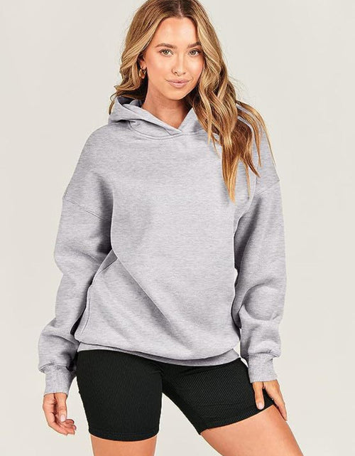 Load image into Gallery viewer, Dropped Shoulder Long Sleeve Hoodie
