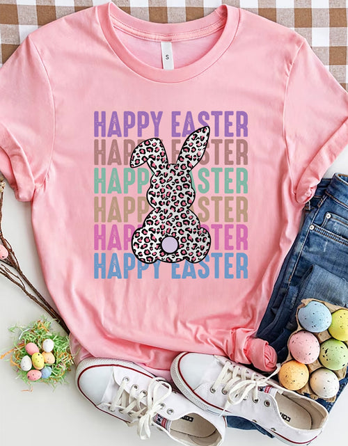 Load image into Gallery viewer, HAPPY EASTER Round Neck Short Sleeve T-Shirt
