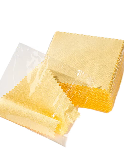 Load image into Gallery viewer, 50Pcs Individually Silver Cleaner Polishing Jewelry Cloth Napkin Tarnish Remover Tool with Package Ornaments for Silverware Gold
