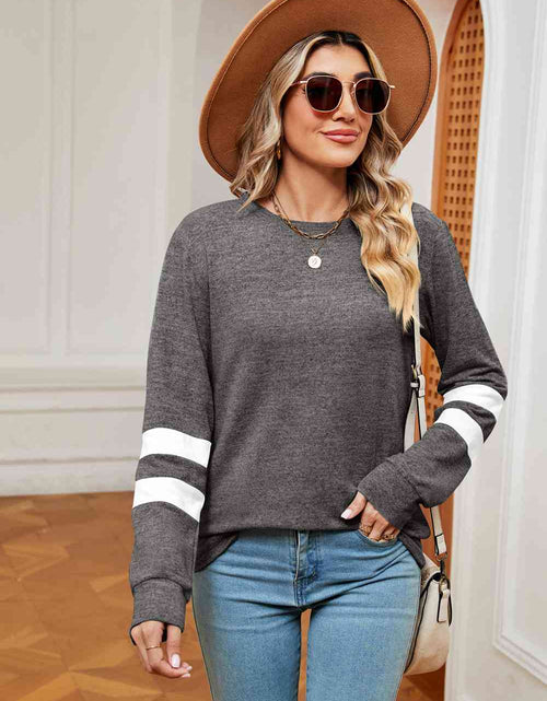 Load image into Gallery viewer, Round Neck Long Sleeve Top

