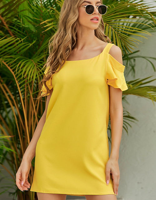 Load image into Gallery viewer, Cold-Shoulder Mini Dress
