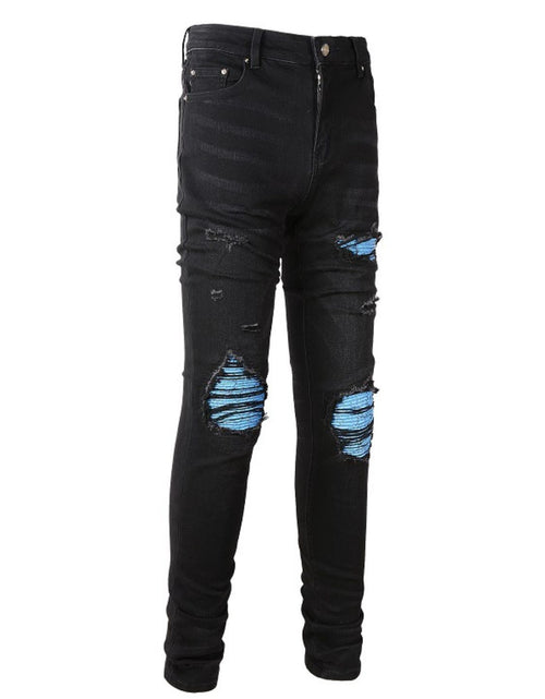 Load image into Gallery viewer, Men's Distressed Skinny Jeans
