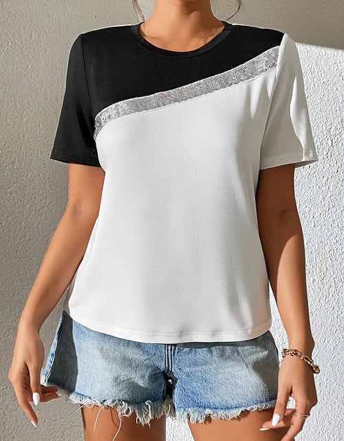 Load image into Gallery viewer, Ivy Lane Contrast Color Round Neck Short Sleeve Tee
