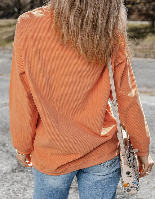 Load image into Gallery viewer, Letter Graphic Round Neck Long Sleeve Sweatshirt

