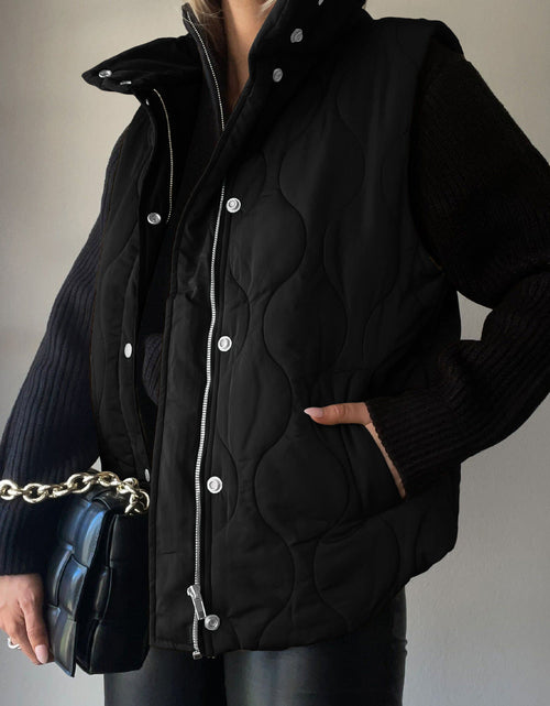 Load image into Gallery viewer, Collared Neck Vest with Pockets
