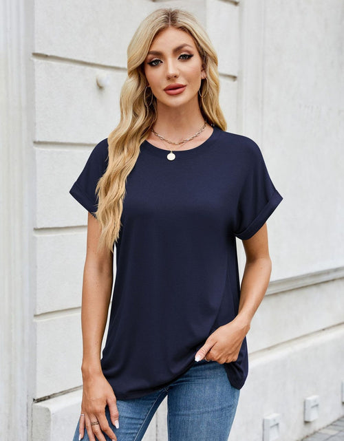 Load image into Gallery viewer, Florira Round Neck Short Sleeve T-Shirt
