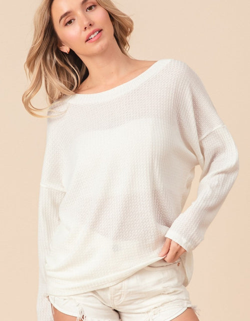 Load image into Gallery viewer, BiBi Waffled Backless Drawstring T-Shirt
