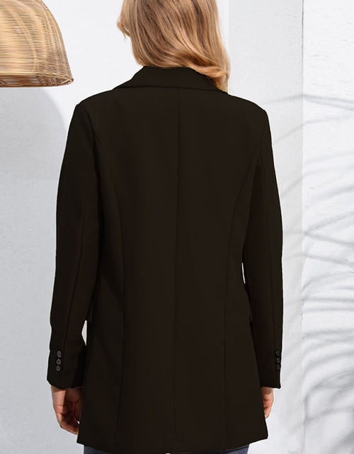 Load image into Gallery viewer, Lapel Neck Long Sleeve Blazer with Pockets
