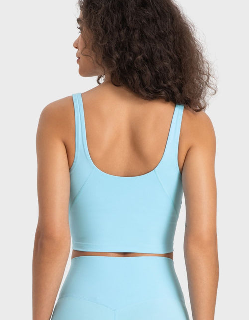Load image into Gallery viewer, Millennia Deep V-Neck Crop Sports Bra
