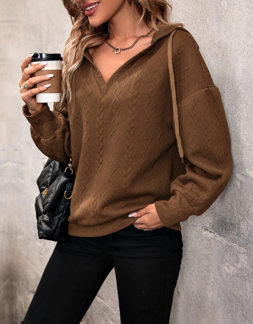 Load image into Gallery viewer, Perfee Drawstring Dropped Shoulder Long Sleeve Hoodie
