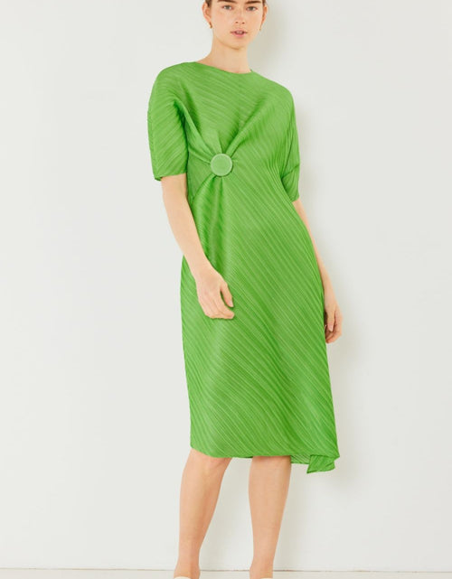 Load image into Gallery viewer, Marina West Swim Pleated Dolman Sleeve Dress
