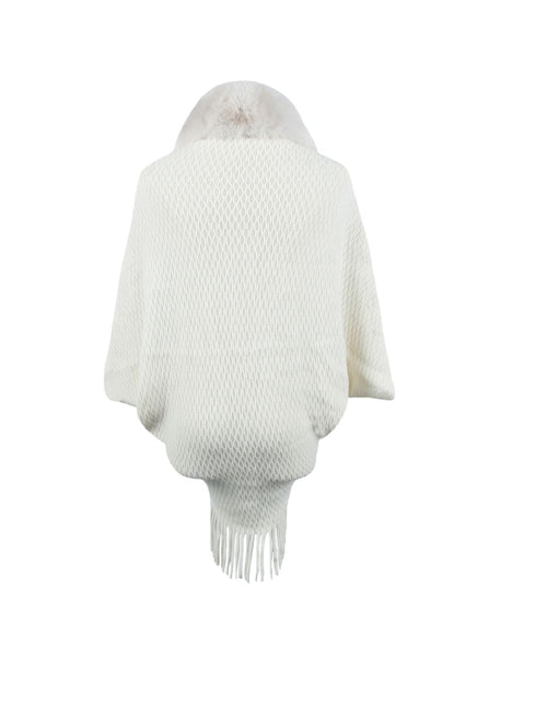 Load image into Gallery viewer, Open Front Fringe Hem Poncho
