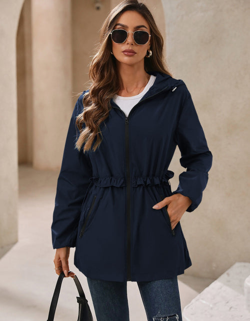 Load image into Gallery viewer, Ivy Lane Outdoor Waterproof Long Sleeve Hooded Windbreaker
