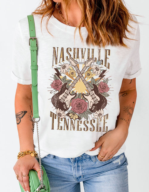 Load image into Gallery viewer, NASHVILLE TENNESSEE Cuffed Tee Shirt
