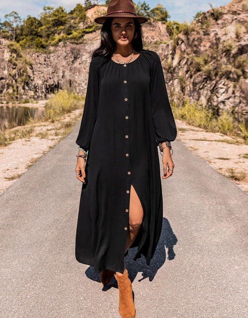 Load image into Gallery viewer, Long Sleeve Round Neck Dress
