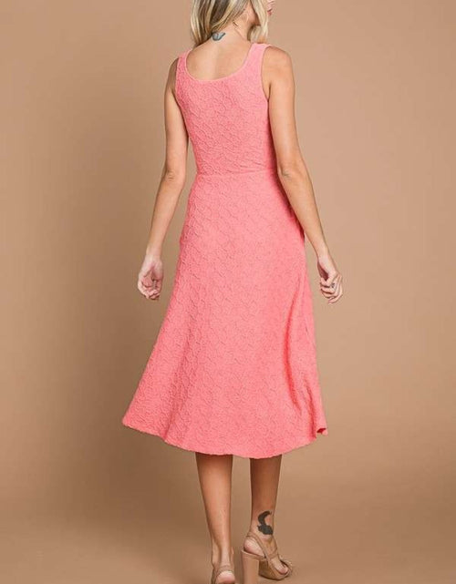Load image into Gallery viewer, Culture Code Texture Square Neck Tank Dress with Pockets
