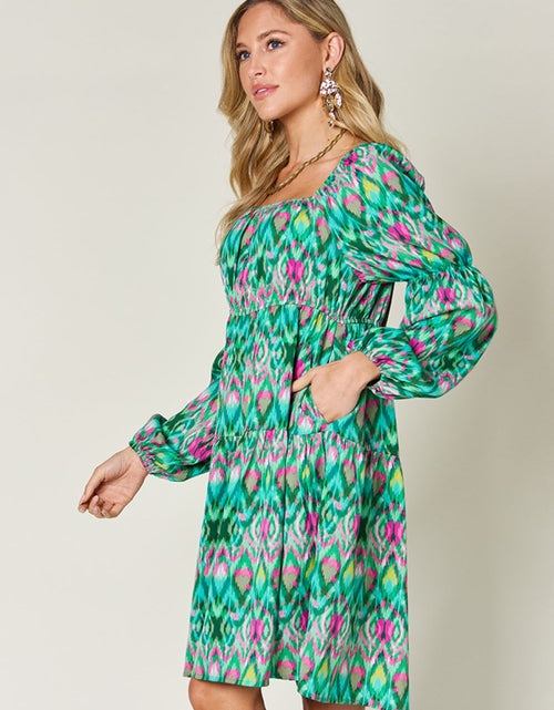 Load image into Gallery viewer, Double Take Full Size Printed Long Sleeve Dress
