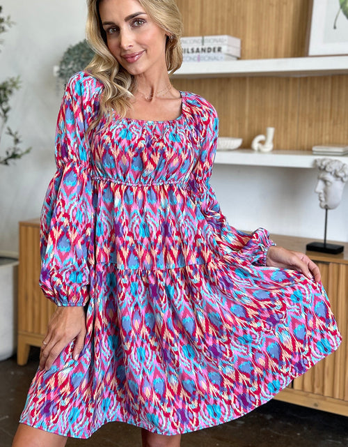 Load image into Gallery viewer, Double Take Full Size Printed Long Sleeve Dress
