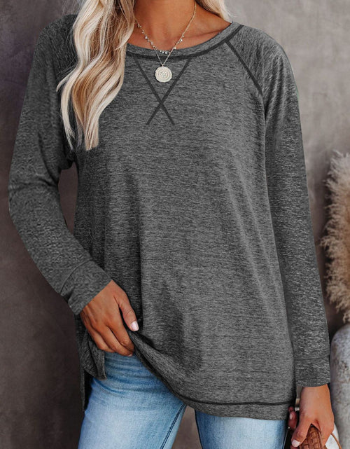 Load image into Gallery viewer, Round Neck Long Sleeve T-Shirt

