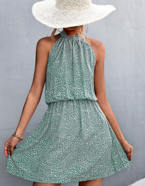 Load image into Gallery viewer, Floral Tied Sleeveless Mini Dress
