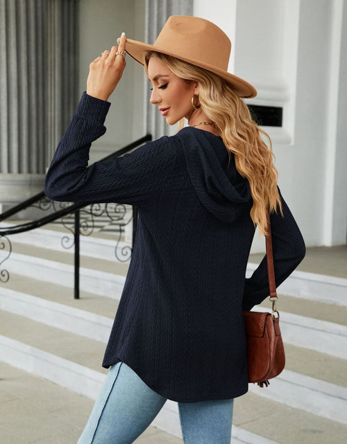 Load image into Gallery viewer, Long Sleeve Hooded Blouse

