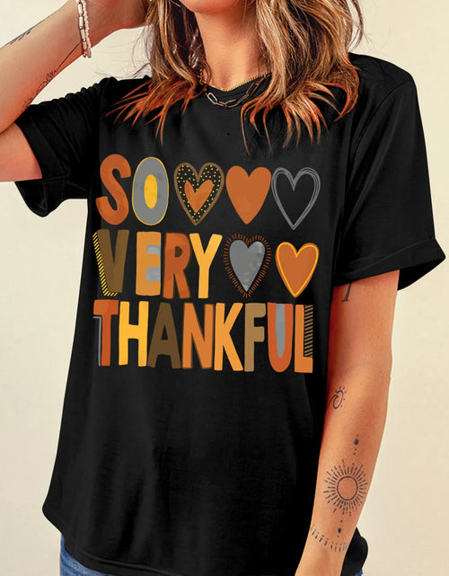 Load image into Gallery viewer, Letter Graphic Round Neck Short Sleeve T-Shirt
