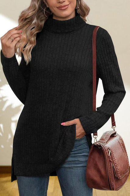 Load image into Gallery viewer, Turtleneck High Low Top
