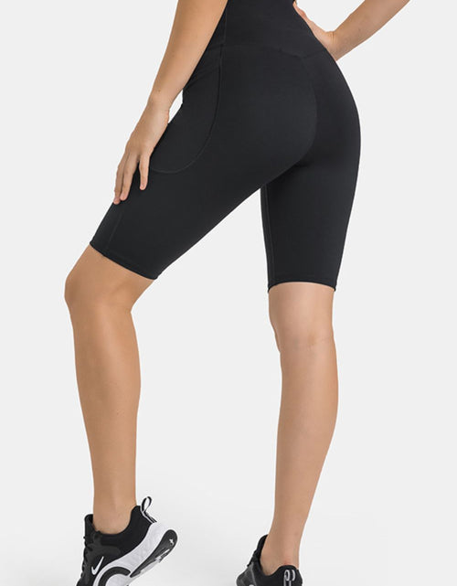 Load image into Gallery viewer, Millennia High Waist Biker Shorts with Pockets
