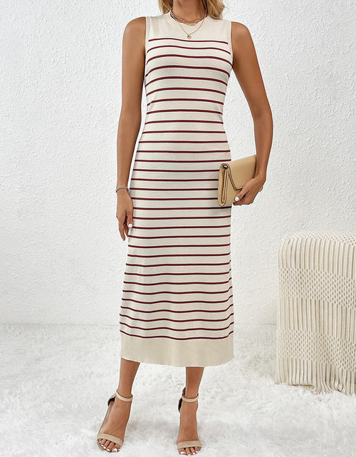 Load image into Gallery viewer, Round Neck Sleeve Midi Knit Dress
