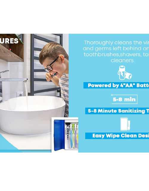 Load image into Gallery viewer, Wall Mountable Portable UV Toothbrush Sanitizer by Pursonic
