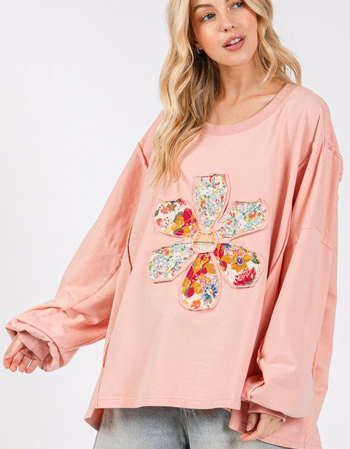 Load image into Gallery viewer, SAGE + FIG Flower Patch Dropped Shoulder Oversize Top
