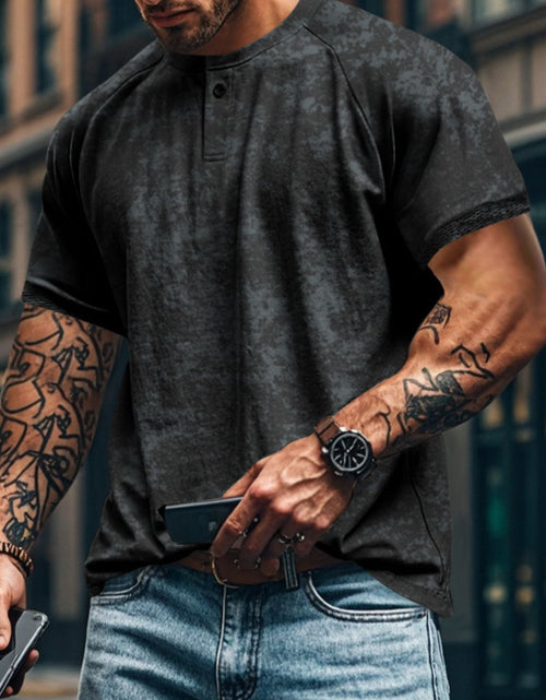 Load image into Gallery viewer, Men's Full Size Round Neck Short Sleeve T-Shirt Plus Size
