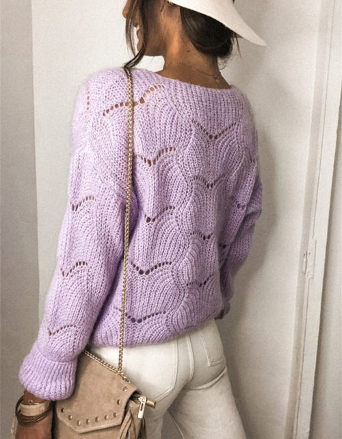 Load image into Gallery viewer, Openwork Button Up Long Sleeve Cardigan
