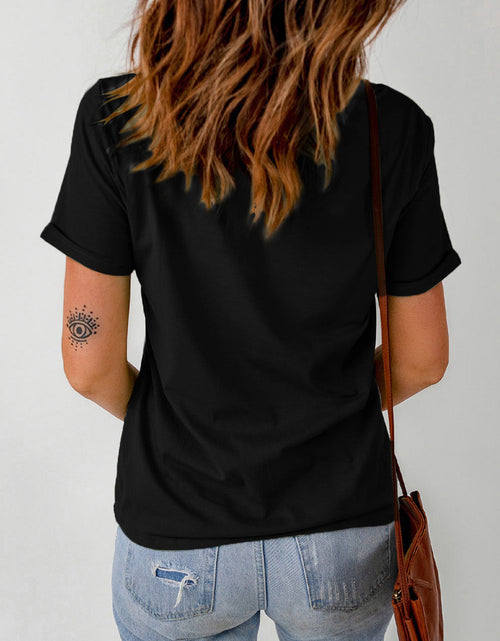 Load image into Gallery viewer, Graphic Round Neck Short Sleeve T-Shirt
